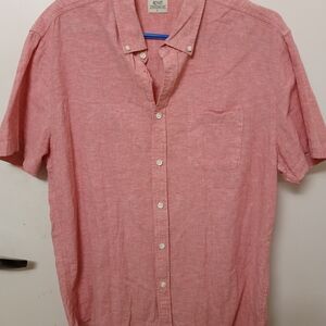 Classic Pink Button-Down Shirt for Men